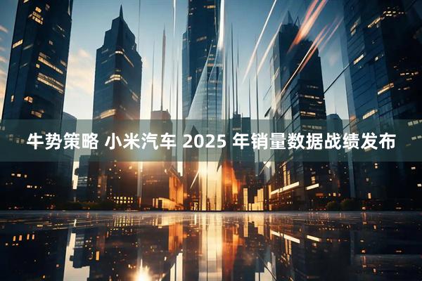 牛势策略 小米汽车 2025 年销量数据战绩发布